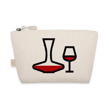 Red wine glass with red wine carafe - Organic Pouch - nature - Front