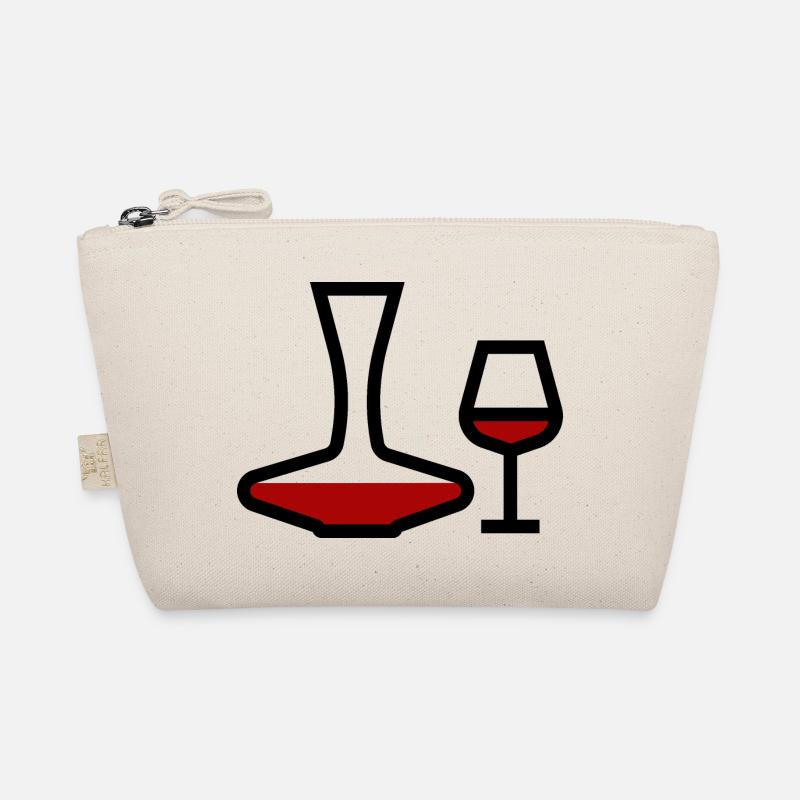 Rotweinglas mit Rotweinkaraffe Bio-Täschchen