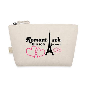 Romantisch Liebe Herz Paris Paar Spruch Geschenk - Bio-Täschchen - Natur - Vorne