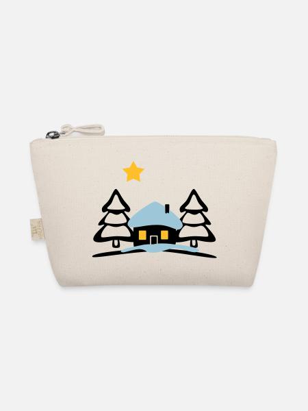 christmas house at North Pole - Organic Pouch - nature - Front