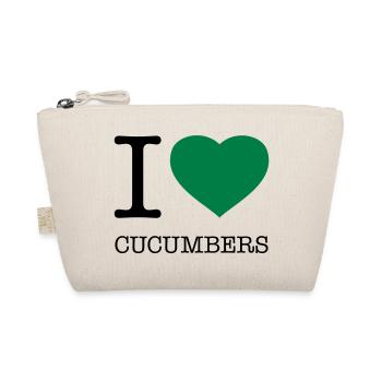 I LOVE CUCUMBERS Gurken Gurke - Bio-Täschchen - Natur - Vorne