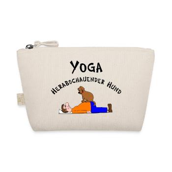 Yoga herabschauender Hund - Bio-Täschchen - Natur - Vorne