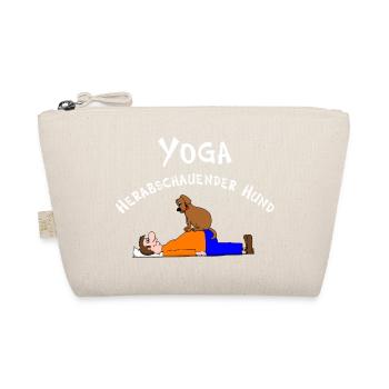 Yoga, Yogi, herabschauender Hund Asana - Bio-Täschchen - Natur - Vorne