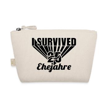 Argent anniversaire de mariage - 25 ans - Mariage - Trousse biologique - nature - Devant