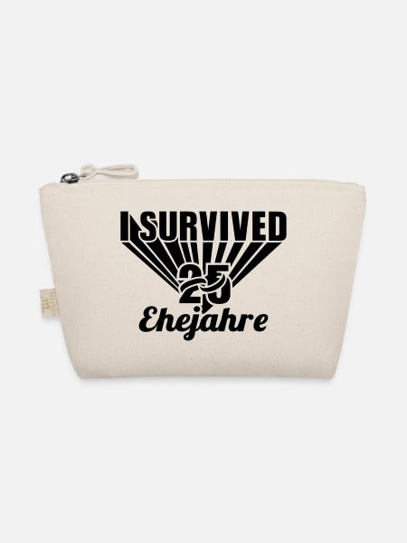 Silver wedding anniversary - 25 years - Marriage - - Organic Pouch - nature - Front