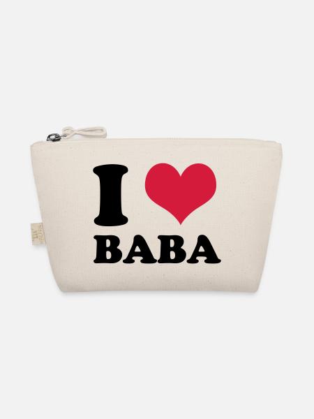 i love baba - Organic Pouch - nature - Front