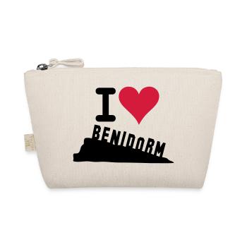 Crimson Heart Love Typography - Organic Pouch - nature - Front