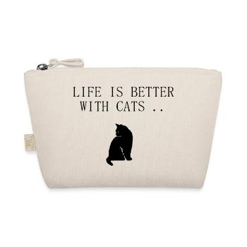 Les chats disent que la vie est meilleure avec les chats - Trousse biologique - nature - Devant