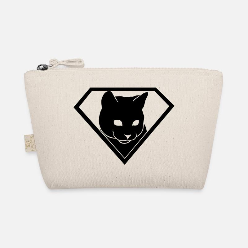 Superheld Katze im Schild | Supercat Emblem Bio-Täschchen
