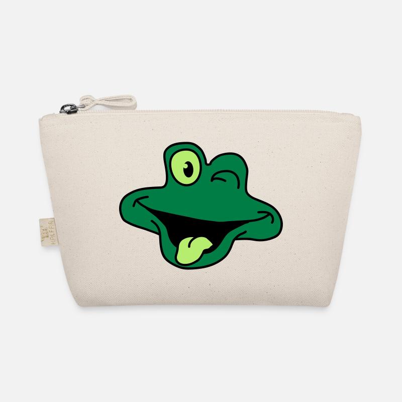 Cheeky Comic Frog Face Bio-Täschchen