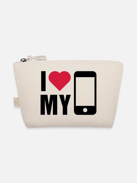 Love mobile - Organic Pouch - nature - Front