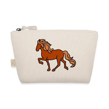 Icelandic horse, fox, lighter - Organic Pouch - nature - Front