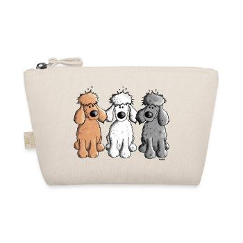 Pudel Trio - Hund - Hunde - Bio-Täschchen - Natur - Vorne