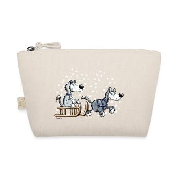 Huskies in the snow - Organic Pouch - nature - Front