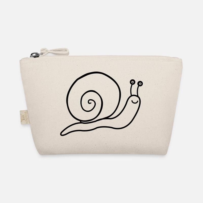schnecke - Bio-Täschchen - Natur