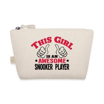 this girl is an awesome snooker player 2 - Organic Pouch - nature - Front