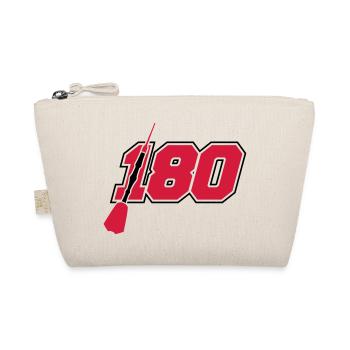 treffer 180 punkte logo silhouette dart pfeil dart - Bio-Täschchen - Natur - Vorne