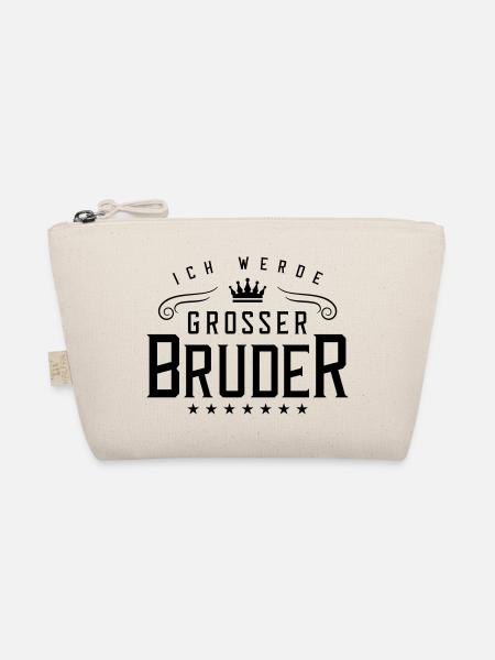 ich werde grosser bruder - Bio-Täschchen - Natur
