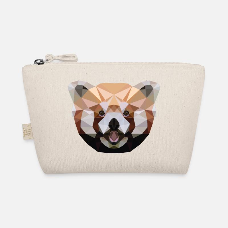Roter Panda Polygon Red Panda Bio-Täschchen