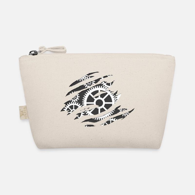 Gear behind torn effect - gift idea Organic Pouch