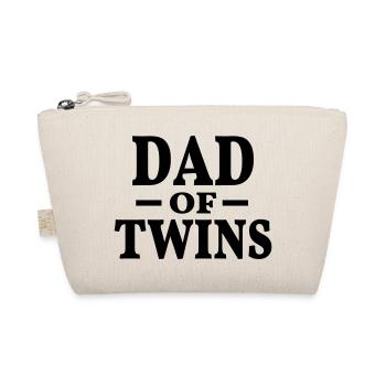 Twins father daddy twin father parents dad - Organic Pouch - nature - Front