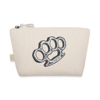 brass knuckles weapon hate hate - Organic Pouch - nature - Front