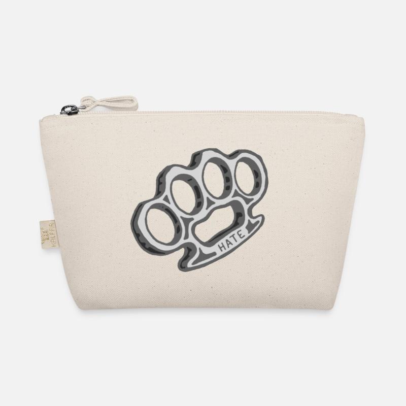 brass knuckles weapon hate hate Organic Pouch