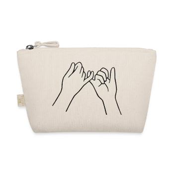 Friendship oath hands haggle fingers pinky - Organic Pouch - nature - Front