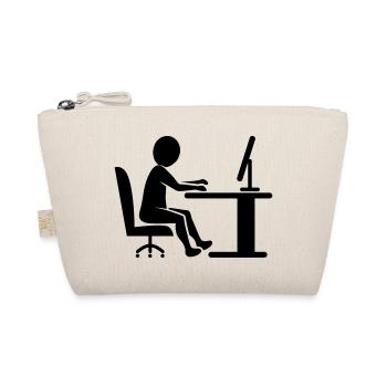 Icon desk work / black and white - Organic Pouch - nature - Front