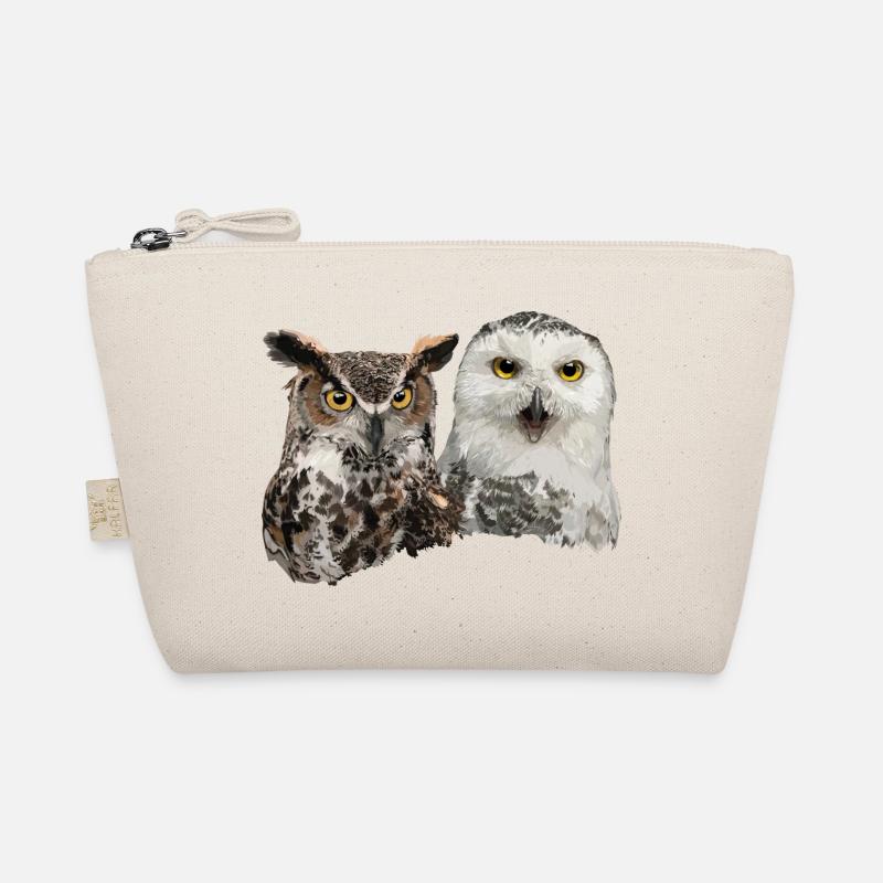 Schneeeule und amerikanische Eule Bio-Täschchen