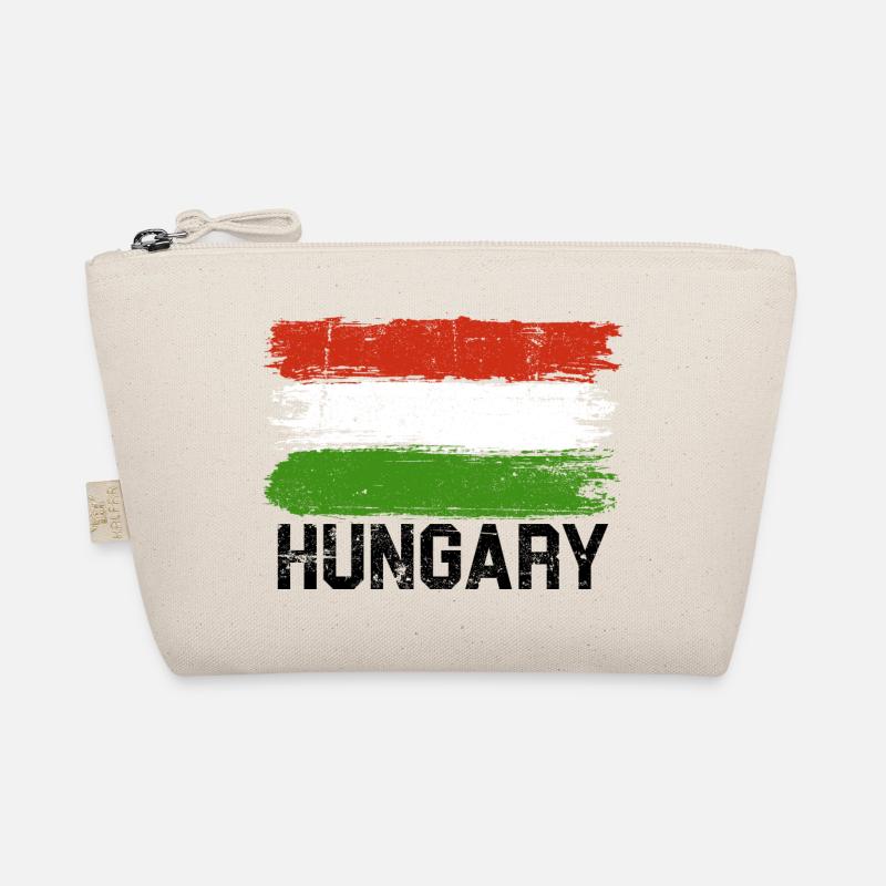 Hungarian Flag Brush Stroke Organic Pouch