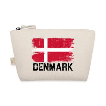 Grunge Danish Flag Brush - Organic Pouch - nature - Front