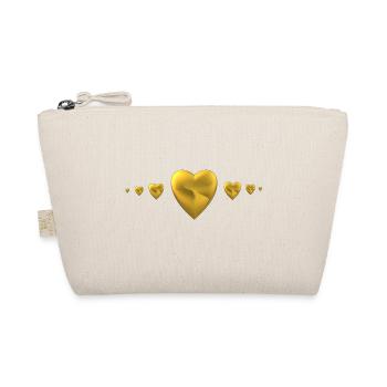 golden hearts - Organic Pouch - nature - Front