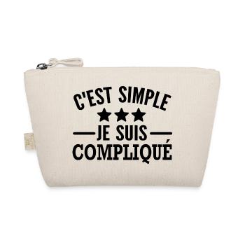 c'est simple je suis compliqué / humour homme - Trousse biologique - nature - Devant
