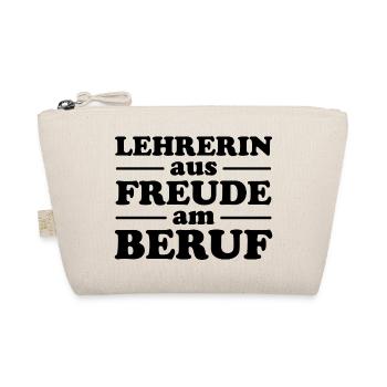 Lehrerin aus Freude am Beruf - Bio-Täschchen - Natur - Vorne