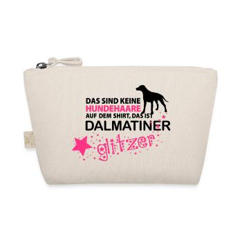 Dalmatiner Glitzer - Bio-Täschchen - Natur - Vorne