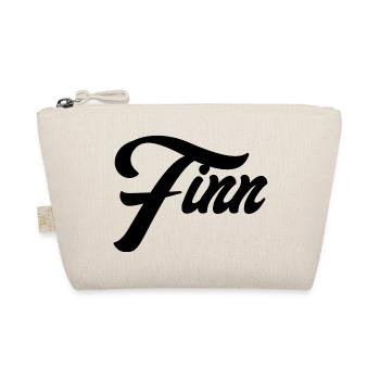 Name Finn geometrisches Muster auf Textilien - Bio-Täschchen - Natur - Vorne