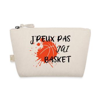 I can not I have basketball, I can not I basketball - Organic Pouch - nature - Front