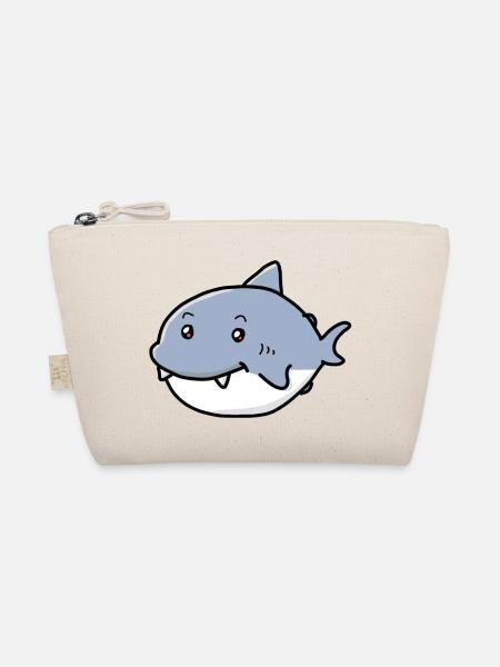 Cute Shark - Bio-Täschchen - Natur - Vorne