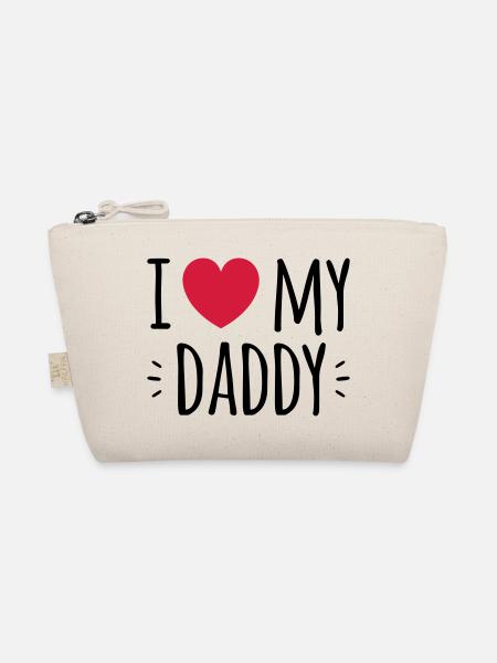 " i love my daddy " - Organic Pouch - nature - Front