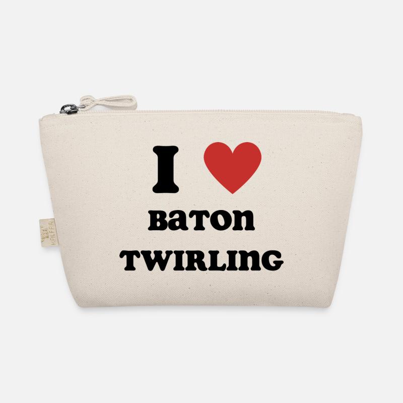 Ich liebe Baton Twirling Bio-Täschchen
