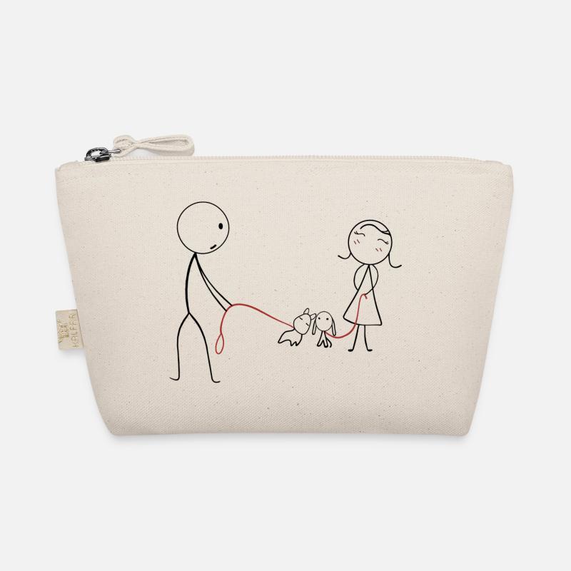 Lustige Bild mit Hund Liebe Geschenk Bio-Täschchen