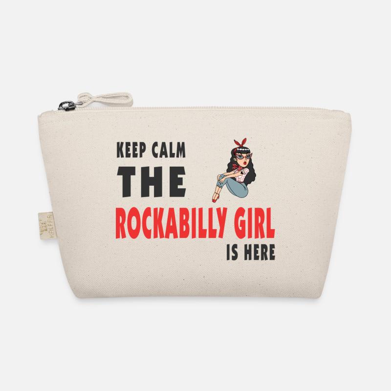 Keep Calm Rockabilly Girl Organic Pouch