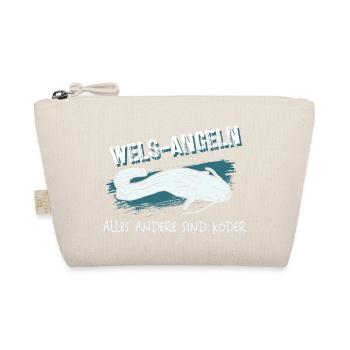 Wels angeln lustiger Spruch für Angler - Bio-Täschchen - Natur - Vorne