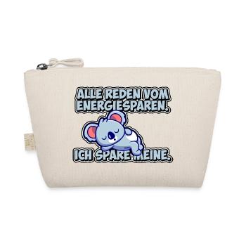 Alle reden vom Energiesparen. Ich spare meine. - Bio-Täschchen - Natur - Vorne
