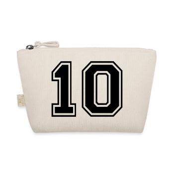 Number 10 Team Football Baseball Basketball University - Organic Pouch - nature - Front