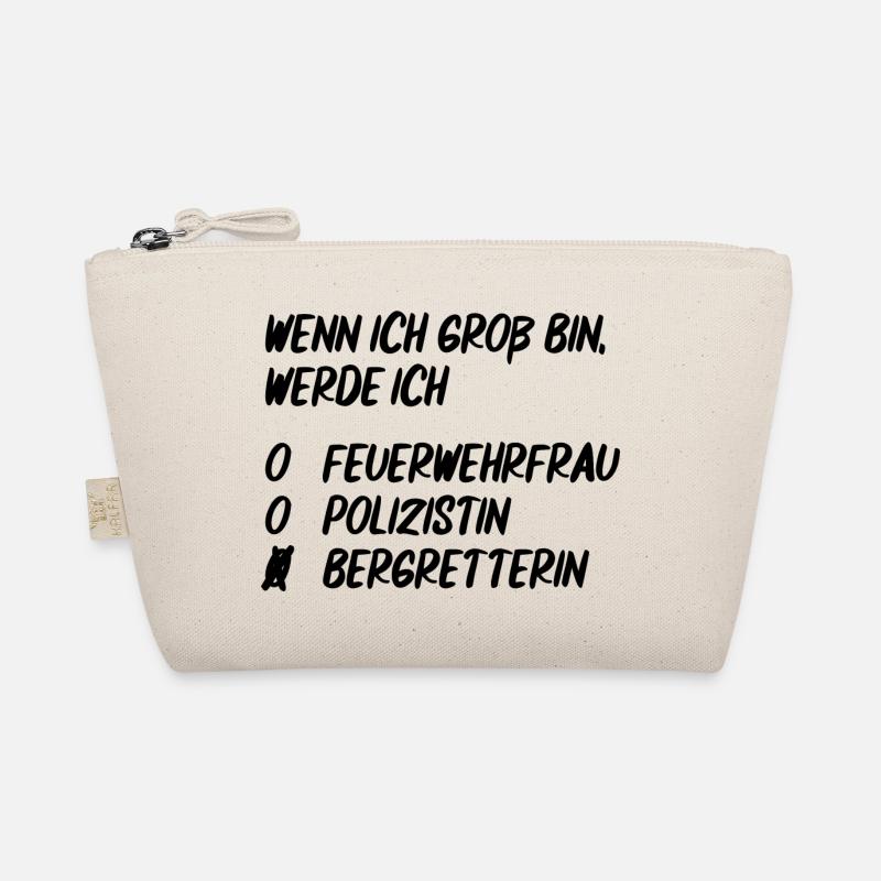 Ich werde Bergretterin - Bio-Täschchen - Natur