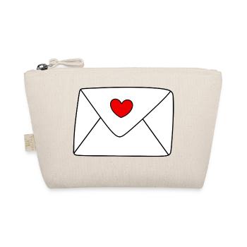 Herz Brief Liebesbrief Geschenk Valentinstag Paare - Bio-Täschchen - Natur - Vorne
