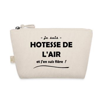 fier d être hôtesse de l air - Trousse biologique - nature - Devant