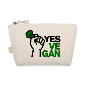Vegan Vegetarian Vegan Yes, ve gan animal lover - Organic Pouch - nature - Front